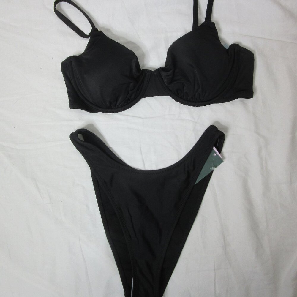 Shade & Shore and wild fable 2 Piece Bikini Black Size Small 36C NWT